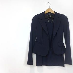 Navy Blue Skirt Suit